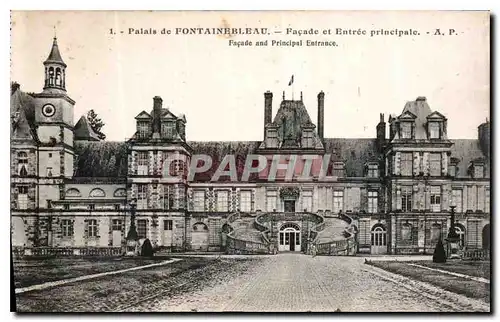 Ansichtskarte AK Palais de Fontainebleau Facade et Entree principale