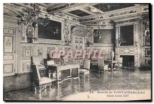 Cartes postales Palais de Fontainebleau Salon Louis XIII