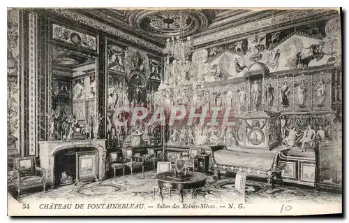 Cartes postales Chateau de Fontainebleau Salon des Reines Meres