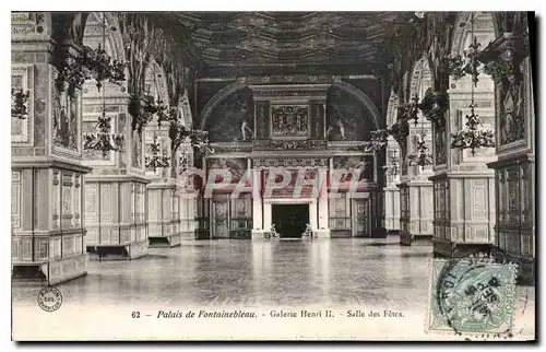 Cartes postales Le Palais de Fontainebleau Galerie Henri II Salle des Fetes