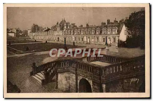 Ansichtskarte AK La Douce France Palais de Fontainebleau Aile des Ministres et Cour des Adieux