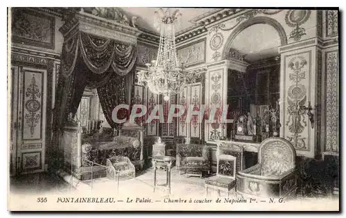 Cartes postales Fontainebleau Le Palais Chambre a coucher de Napoleon 1er