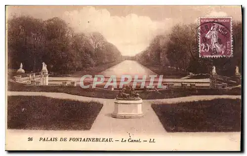 Ansichtskarte AK Palais de Fontainebleau Le Canal