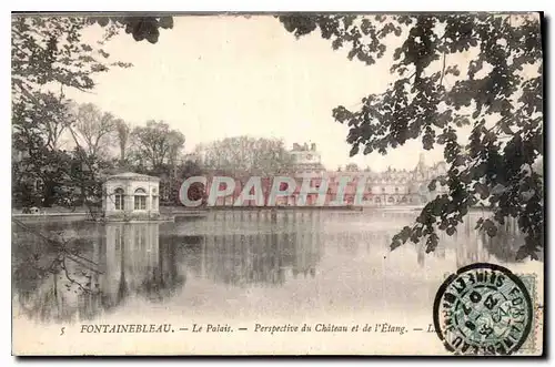 Ansichtskarte AK Fontainebleau Le Palais Perspective du Chateau et de l'Etang