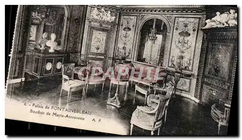 Cartes postales Palais de Fontainebleau Boudoir de Marie Antoinette