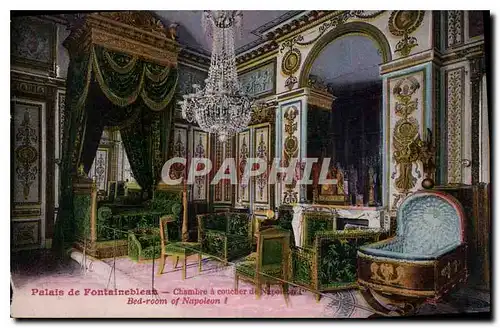 Cartes postales Palais de Fontainebleau Chambre a coucher de Napoleon 1er