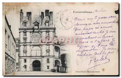 Cartes postales Fontainebleau Pavillon Maintenon