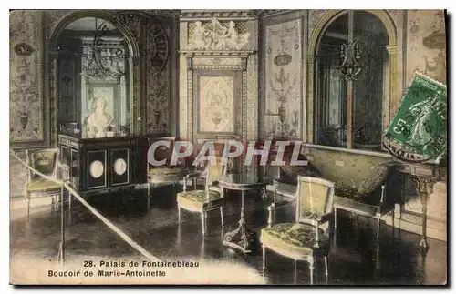 Ansichtskarte AK Palais de Fontainebleau Boudoir de Marie Antoinette