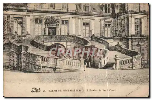 Ansichtskarte AK Palais de Fontainebleau l'Escalier du Fer a Cheval