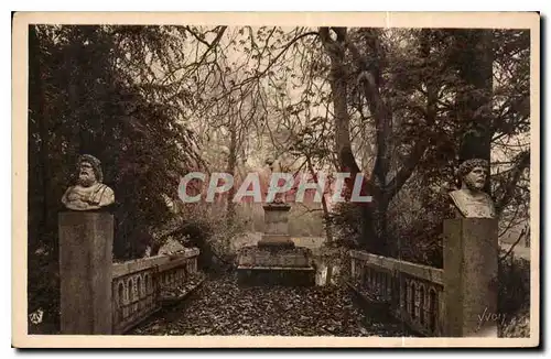 Cartes postales La Douce France Fontainebleau S et M Jardin Anglais Fontaine Belleau