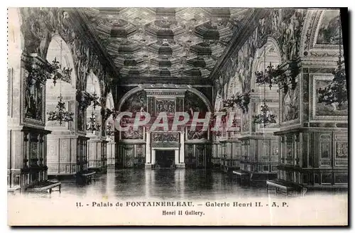 Cartes postales Palais de Fontainebleau Galerie Henri II