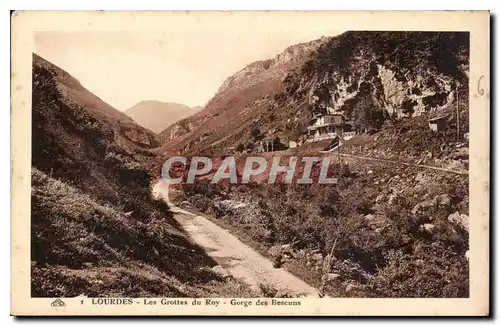 Ansichtskarte AK Lourdes Les Grottes du Roy Gorge des Bescuns