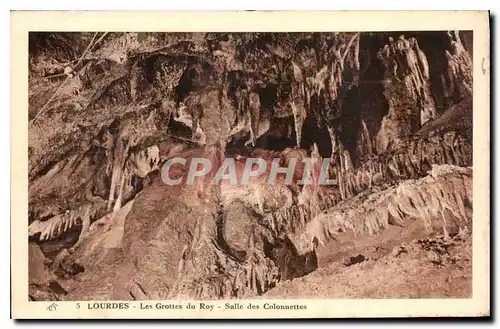 Ansichtskarte AK Lourdes Les Grottes du Roy Salle des Colonnettes