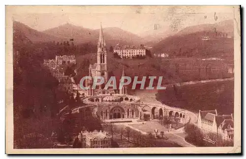 Ansichtskarte AK Lourdes La Basilique vue du Chateau Fort