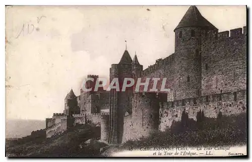 Ansichtskarte AK Carcassonne Cite La Tour Cahuzac et la Tour de l'Eveque