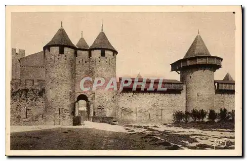 Ansichtskarte AK Carcassonne Aude La Cite L'Entree du Chateau