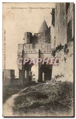 Ansichtskarte AK Cite de Carcassonne Defenses du Chateau Cote Ouest