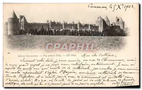 Cartes postales Cite de Carcassonne Vue prise a l'Est