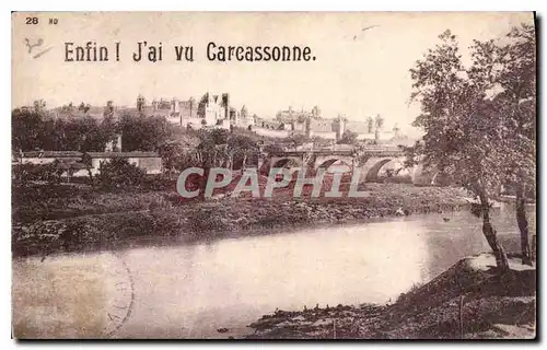 Cartes postales Enfin J'ai vu Carcassonne