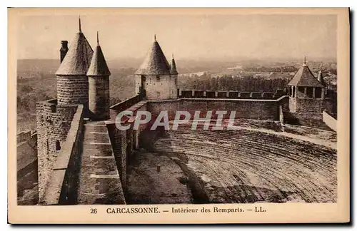 Ansichtskarte AK Carcassonne Interieur des Remparts