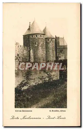 Cartes postales Cite de Carcassonne Porte Narbonnaise Pont Levis