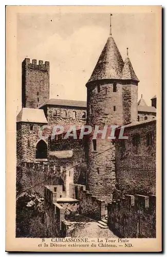Cartes postales Carcassonne la Tour Pinte et la Detense exterieure du Chateau