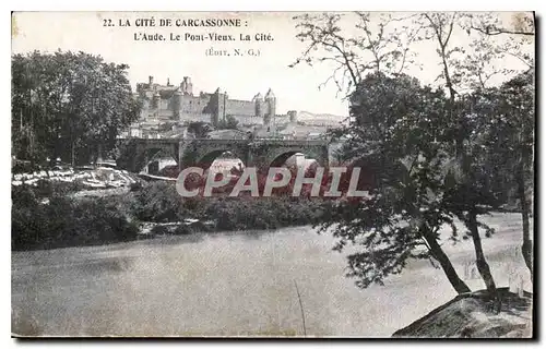 Ansichtskarte AK La Cite de Carcassonne l'Aude le Pont Vieux la Cite