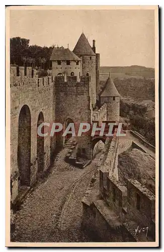 Ansichtskarte AK Carcassonne Aude la Cite les Machicoulis et la Porte du Senechal