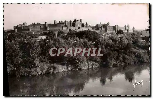 Cartes postales Carcassonne Aude l'Aude et vue generale de la Cite