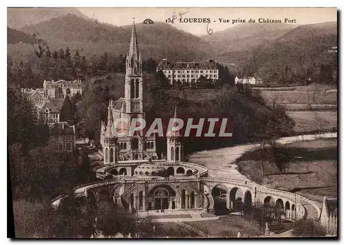 Ansichtskarte AK Lourdes Vue prise du Chateau Fort