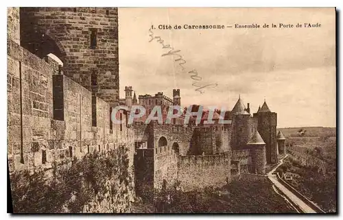 Cartes postales Cite de Carcassonne Ensemble de la Porte de l'Aude