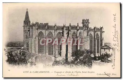 Ansichtskarte AK Cite de Carcassonne Transept et Abside de l'Eglise Saint Nazaire