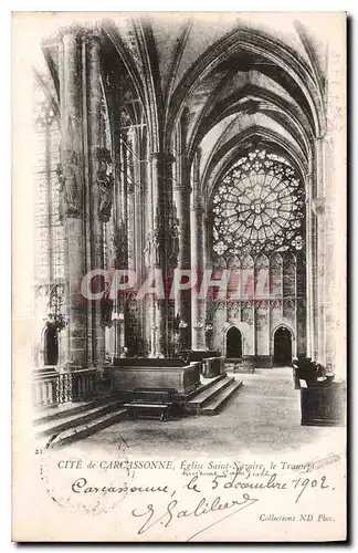 Ansichtskarte AK Cite de Carcassonne Eglise Saint Nazaire le Transept