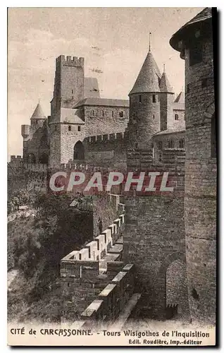Cartes postales Cite de Carcassonne Tours Wisigothes de l'Inquisition