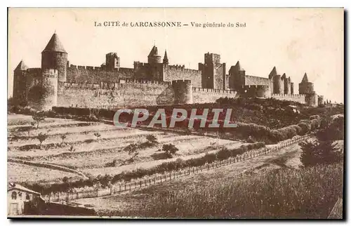 Ansichtskarte AK La Cite de Carcassonne vue generale du Sud