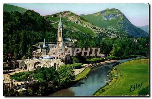 Cartes postales Lourdes la Basilique et le Gave