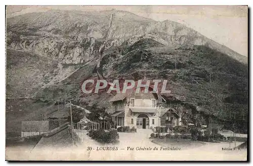 Cartes postales Lourdes vue generale du Funiculaire