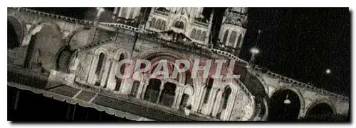 Cartes postales Lourdes la Basilique illunimee