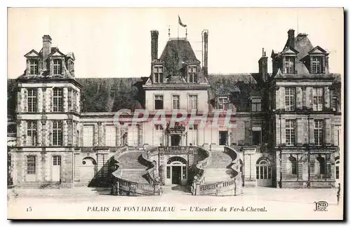 Ansichtskarte AK Palais de Fontainebleau L'Escalier du Fer a Cheval