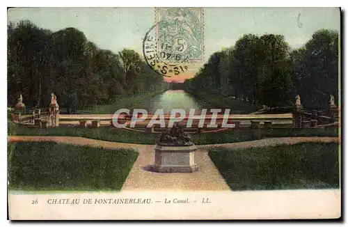 Ansichtskarte AK Chateau de Fontainebleau Le Canal