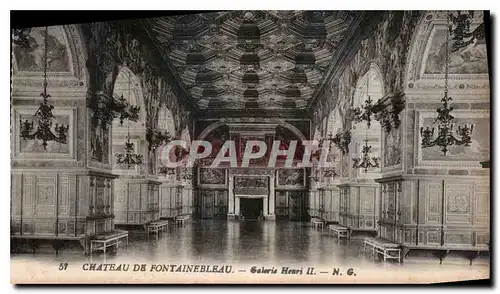 Ansichtskarte AK Chateau de Fontainebleau Galerie Henri II