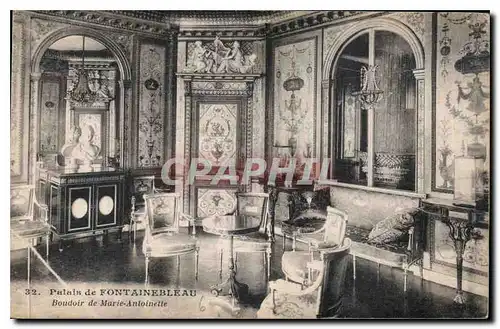 Cartes postales Palais de Fontainebleau Boudoir de Marie Antoinette