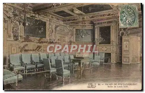 Ansichtskarte AK Palais de Fontainebleau Salon de Louis XIII