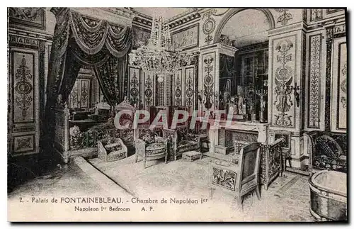 Ansichtskarte AK Palais de Fontainebleau Chambre de Napoleon I