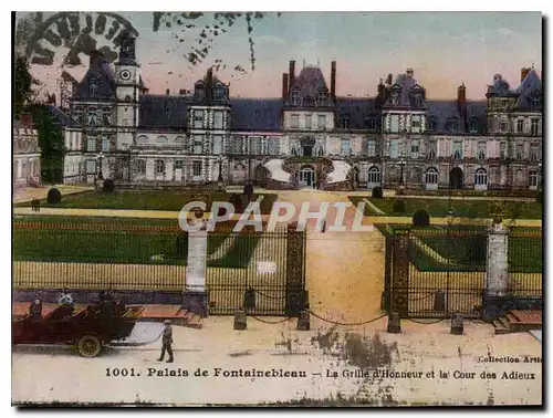 Ansichtskarte AK Palais de Fontainebleau la Grille d'Honneur et la Cour des Adieux