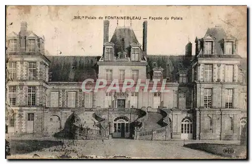 Ansichtskarte AK Palais de Fontainebleau Facade du palais