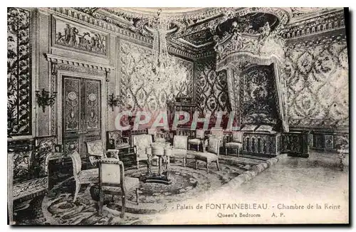 Cartes postales Palais de Fontainebleau Chambre de la Reine