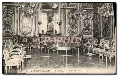 Cartes postales Fontainebleau le Palais salle du Conseil