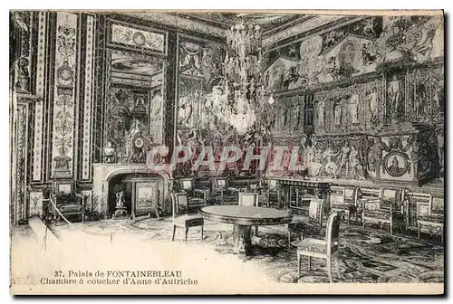 Cartes postales Palais de Fontainebleau Chambre a coucher d'Anne d'Autriche