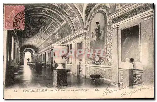 Cartes postales Fontainebleau le Palais la Bibliotheque